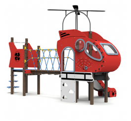 Hélicoptère ludique extérieur pour aire de jeux enfants