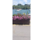 Lot de 10 jardinières en plastique recyclé noire ou marron L120 x l 60 x h60