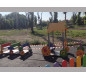 Jeux de plein air pour espace publique, Structure de jeux petit train pour aire de jeux, Aire de jeux petit train pour collectiv