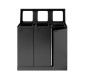 Station de 3 poubelles de tri sélectif pour collectivités