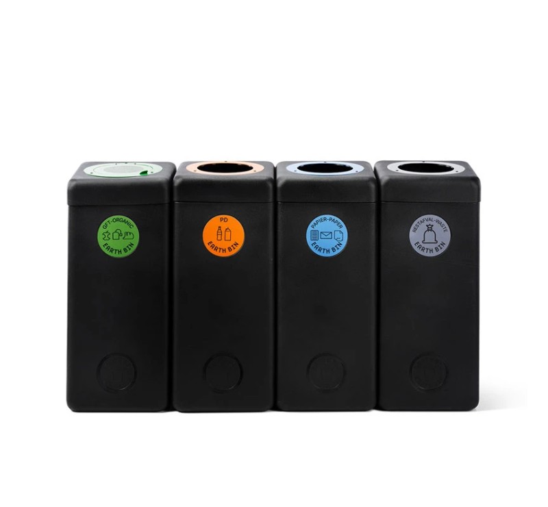 Poubelle de tri 60 L en plastique recyclé | Collectivités