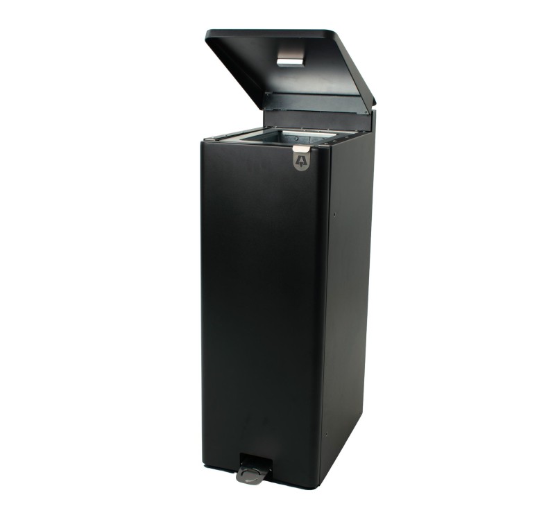 Poubelle à pédale professionnelle 60 L en aluminium recyclable