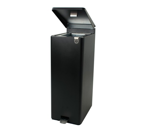 Poubelle à pédale professionnelle 60 L en aluminium recyclable