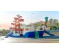 Jeux de plein air pour camping, Structure de jeux pour aire de jeux, Aire de jeux extérieurs bateau pirates