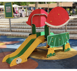 Toboggan tortue pour aire de jeux