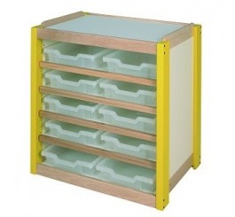 6 grands casiers en bois pour meuble