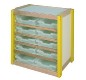 6 grands casiers en bois pour meuble
