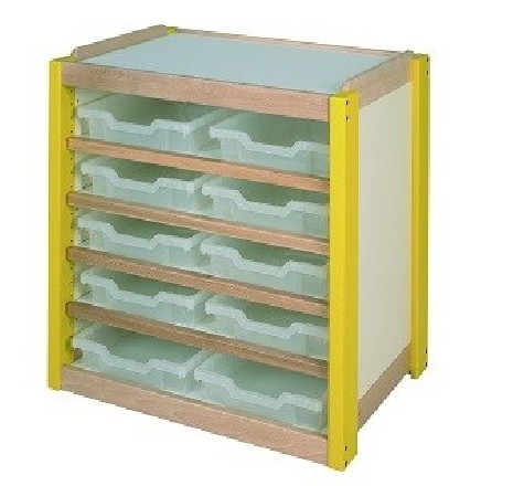6 grands casiers en bois pour meuble
