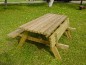 Lot de 2 tables pique-nique bois robuste