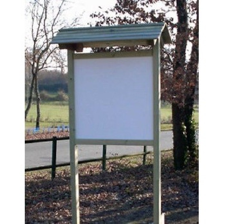 Panneau d'affichage bois avec ou sans toit (96 cm x 96 cm)