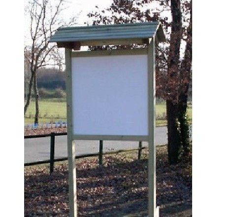 Panneau d'affichage bois avec ou sans toit (96 cm x 96 cm)