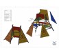 Cabane pour école, Cabane pour aire de jeux, Cabane tipi jeu extérieur, Cabane extérieure