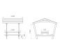 Table pique-nique pour jardin public, Table pique-nique collectivité, Table pique nique avec toit