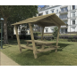 Table pique-nique pour jardin public, Table pique-nique collectivité, Table pique nique avec toit