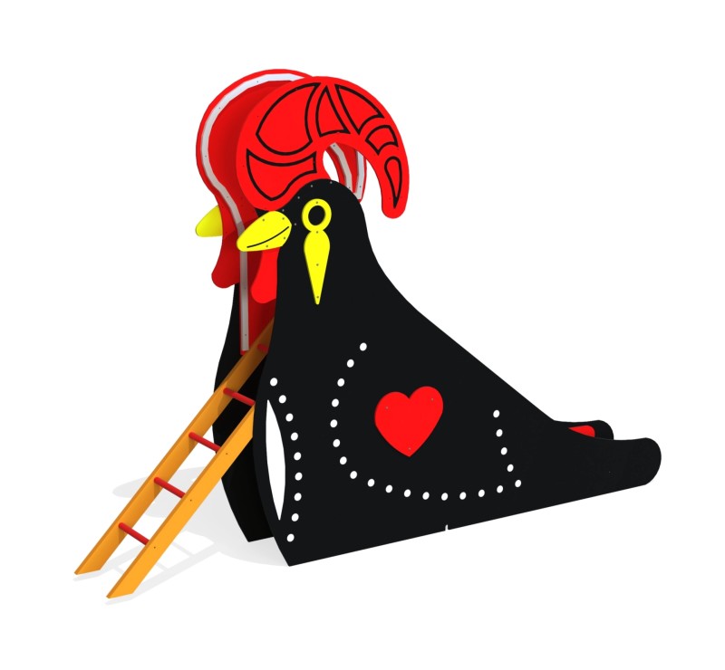 Grand toboggan COQ en inox