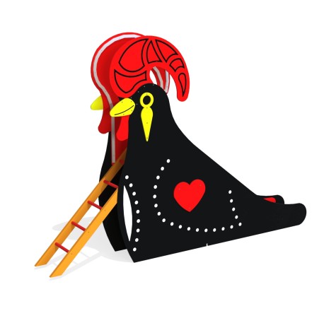 Grand toboggan COQ en inox