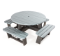 Table pique -nique en plastique recyclé pour école, Table pique-nique ronde pour enfants, Table ronde pour enfants