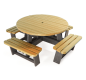 Table pique -nique en plastique recyclé pour école, Table pique-nique ronde pour enfants, Table ronde pour enfants