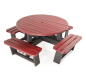 Table pique -nique en plastique recyclé pour école, Table pique-nique ronde pour enfants, Table ronde pour enfants