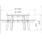 🧒 Table extérieure ronde pour enfants – École maternelle