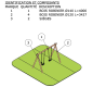 Portique balançoire en bois de robinier, Balançoire bois de robinier pour enfants