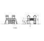 Structure Forteresse Multijeux  Bois de robinier | Aire de Jeux Extérieure