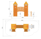 Forteresse des Chevaliers | Structure de Jeux en robinier avec Pont Suspendu