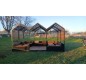 Banquettes avec toit, Gloriette pour professionnel, Abri de rue, Kiosque pour les villes