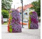 🌸 Pyramide de fleurs Hauteur 2,40 m | Jardinière urbaine acier galvanisé