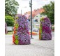 🌸 Pyramide de fleurs Hauteur 2,40 m | Jardinière urbaine acier galvanisé