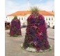 🌸 Pyramide de fleurs Hauteur 2 m | Jardinière urbaine acier galvanisé