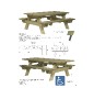 Table pique-nique bois PMR (accès fauteuil roulant)