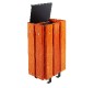 Corbeille bois exotique avec couvercle 30 L
