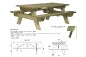 Table pique-nique bois ADULTE avec système antivol