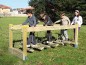 Pont avec marches mobiles jeu extérieur pour les collectivités