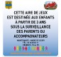 Panneau d'aire de jeux : au choix