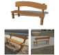 Banc public en bois de robinier avec ou sans accoudoirs