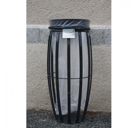 Corbeille VIGIPIRATE avec entourage transparent ultra-résistant