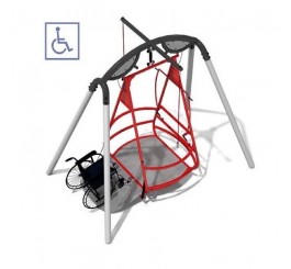 Portique balançoire PMR accessible aux fauteuils roulants