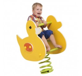 Canard jeu sur ressort 2 figurines