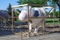Structure de jeux "la vache avec toboggan et filet à grimper"