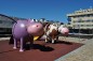 Structure de jeux "la vache avec toboggan et filet à grimper"