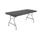Table polypropylène noire professionnelle rectangulaire 183 cm