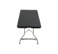 Table polypropylène noire professionnelle rectangulaire 183 cm