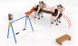 Structure de jeux "la vache avec toboggan et filet à grimper"