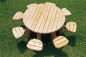 Table pique nique ronde 8 places